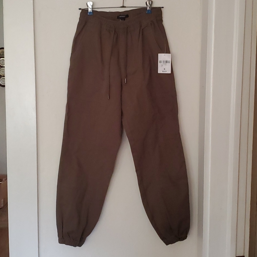 Army Green Loose Fit Pants